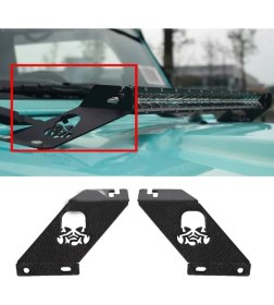 Resim Jeep Off-Road Araçlar Için Çubuk LED Projektör Braketi Seti Metal 
