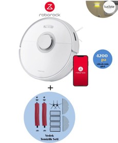 Resim Roborock 4200 Pa emirş gücü , 300 m² temzilenebilir alan Q7MAX Robot Süpürge Temizlik Seti + Lambader Hediye 