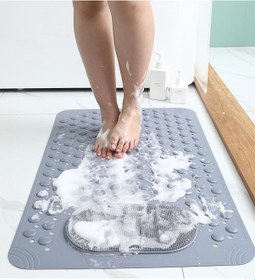 Resim 1 Adet Antrasit Renk Vantuzlu Banyo Ve Duş Kaydırmaz Paspası 36 X 69,5 Cm Gri 