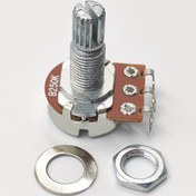 Resim 4 adet Mini Gitar Potansiyometreleri Ses Hacmi Kontrolü için Uzun Şaft ile, Elektrik Gitarları ve Bas Gitarları için Uygun Yedek Parça (Uzunluk 18Mm, A500K/B500KA250K/B250K) 