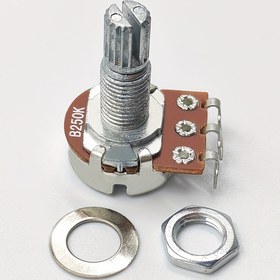 Resim 4 adet Mini Gitar Potansiyometreleri Ses Hacmi Kontrolü için Uzun Şaft ile, Elektrik Gitarları ve Bas Gitarları için Uygun Yedek Parça (Uzunluk 18Mm, A500K/B500KA250K/B250K) 