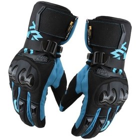 Resim Ambition Rüzgar ve Su Geçirmez Motosiklet Eldiveni Mavi 