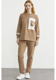 Resim Sementa Oversize Parça Detaylı Tunik Eşofman Takım - Kamel Kamel 