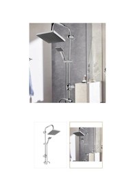 Resim İsaoğlu Yapı Duş Sistemi Tepe Yağmurlama Robot Duş Seti Kare Tasarım Diğer 