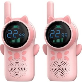 Resim D25 1 Çift 1.5 İnç Renkli Ekran Çocuk Telsizi 3km Menzilli El Radyosu Interkom 