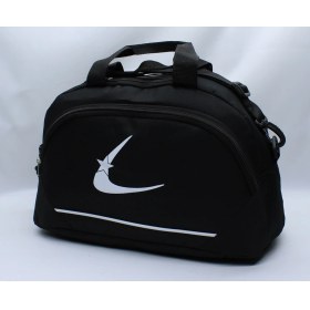 Resim Harmela Siyah Iki Bölmeli Uzun Askılı Unisex Kullanabilir Orta Boy Seyahat Fitnes ve Spor Çantası 