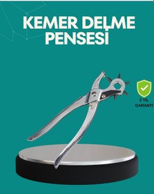 Resim Techmrt Deri Delme Pensesi 6 Uçlu Ayarlanabilir Kemer Delme Aleti Profesyonel Kullanım 