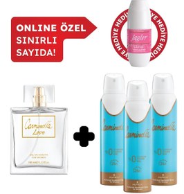 Resim Carminella Kadın Edt Parfüm 100 ml & Deodorant 3*150 ml Avantajlı Set, Roll On Hediyeli 