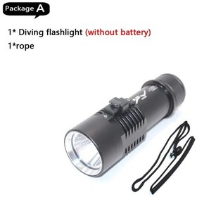 Resim 1500 Lümen Süper Parlak Tüplü Dalış El Feneri Dalış Işığı Ip68 