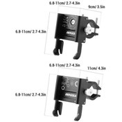 Resim Ulzyvf Bisiklet Ve Skuter İçin 360 Dönebilir Ayarlanabilir Alüminyum Telefon Tutucu - Siyah Siyah 