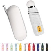 Resim Maiyame Kompakt Çift Kullanimlı Güneş Şemsiyesi - 8 Izcikli Mini Kapsül Çantaya Sığdırılabilir - Uv Koruma 50+ - Açık Bej Çok Renkli 