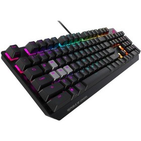 Resim Asus ROG Strix Scope Aura Sync RGB Türkçe NX Red Switch Geniş Ctrl Tuşu Mekanik Oyuncu Klavye 