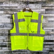 Resim Vento Buriş Reflektörlü Mühendis Ikaz Yeleği Neon Sarı 