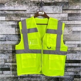 Resim Vento Buriş Reflektörlü Mühendis Ikaz Yeleği Neon Sarı 