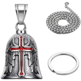 Resim Kırmızı Haç Çanı Anahtarlık, Motosiklet Sürücüsü Tılsımı 