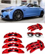 Resim Bmw F32 ///m Kırmızı 17-18-19 Janta Uyumlu 4.lü Kaliper Kapagı 