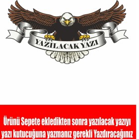 Resim Kişiselleştirilebilir Kartal - Isim Soyisim - Ad Soyad - Araba - Oto - Motosiklet - Karavan -Sticker 02014 