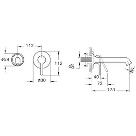 Resim VitrA Origin Classic Ankastre Sıva Üstü Lavabo Bataryası Krom A42889 
