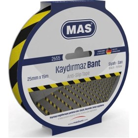 Resim Kaydırmaz Bant 25 Mm X 15 M Sarı - Siyah 2655 