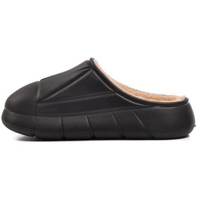 Resim Ayakmod 712 Siyah İçi Kürklü Kadın Ev Terlik 001 