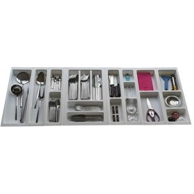 Resim Mutfak, Modüler Kaşıklık Seti, Beyaz, 114 x 48 cm (Enden-Boydan 3,5 cm Kesilebilir) 