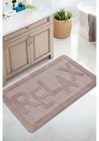 Resim Doğal Kaymaz Taban Banyo Paspas Uzun Ömürlü Yumuşak Dokulu Su Emici Yıkanabilir Relax 60x100 Vizon 