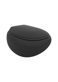 Resim Bocchi Strata Asma Rimless Klozet Mat Siyah Kapak Dahil 1412-004-0128 Çok Renkli 