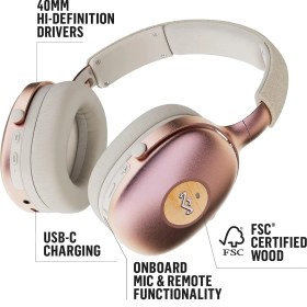 Resim Marley Positive Vibration Xl Anc Kulaklık: Kulak Üstü Kablosuz Aktif Gürültü Engelleyici Bluetooth K 