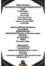 Resim Oslo Zen Pro 274cm 8-42gr Oslo Prime 3000 Spin Olta Seti Standart 