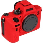 Resim FototekFotograf Sony A7r Iıı Uyumlu Kırmızı Silikon Kılıf Koruma Kılıfı A7r 3 A Kalite Silikon Case 