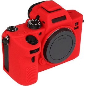 Resim FototekFotograf Sony A7r Iıı Uyumlu Kırmızı Silikon Kılıf Koruma Kılıfı A7r 3 A Kalite Silikon Case 