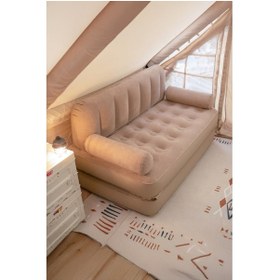 Resim AyrStore Otomatik Şişme Koltuk, Çift Kişilik, Bej, Kendinden Şişen, Pompa Dahil 