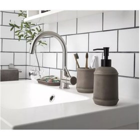 Resim IKEA 3 Parça Banyo Seti Sabunluk Fırçalık Tvalsjön 
