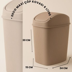 Resim PremiumPort Genç ve Şık Tasarım Maxi Çöp Kovası, Mutfak ve Banyo Için Ideal 
