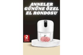 Resim MiraLive Anneler Gününe Özel Hediye El Rondosu Doğrayıcı Şarjlı Taşınabilir 