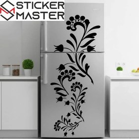 Resim Büyük Boy Dekoratif Çiçek Sticker | Dolap Kapağı ve Cam Kaplama - 66x160 Cm 
