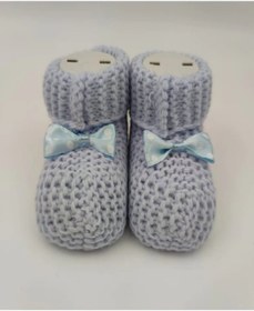 Resim qx qualityxeno Kaliteli Hoş Geldin Bebek Hediye Seti Mavi & Zıbın & Şapka & Eldiven & Patik & Sevimli Ayıcık 