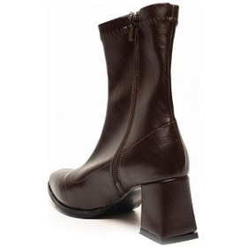 Resim Celira Rns Bordo Kısa Topuklu Streç Bot Bordo 