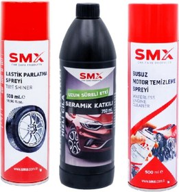 Resim Susuz Motor Temizleme Spreyi / Seramik Cila / Hızlı Cila / Pratik Cila / Lastik Parlatıcı / Tam 