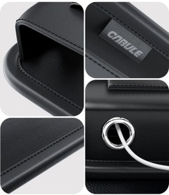 Resim Besthome1 Arac İçi Deri Çok Böl. Depolama Çantası Şarj Delikli, Kolay Montaj, Siyah 