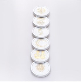 Resim Camhare Porselen Hitit 6'lı Bardak Altlığı Beyaz 