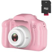 Resim whitetech Pembe Renk Mini 1080p Hd Çocuk Kamera Dijital Fotoğraf Makinesi 2.0 Inç Ekran+8 Gb Sd Kart Hediyelii 