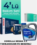 Resim Bosch CORALLA SEDAN 1.3 KW73 BENZ 2013-2018+DELPHİ 5W30 4LT2025 