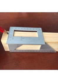 Resim Novahub Çok Fonksiyonlu Kare Açı Cetvel 45/90 Derece Ağaç İşleme Aleti W&w Mağazası Alüminyum Metal Ölçme Aleti 150mm 1mm Doğruluk 