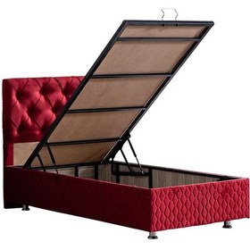 Resim Setaymobilya Baza, Vita Bordo Tek Kişilik Baza + Başlık Seti - Setay 
