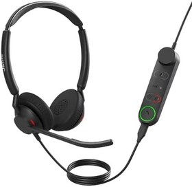 Resim Jabra Engage 50 II Kablolu Stereo Kulaklık Bağlantı Çağrısı Kontrolü, Gürültü Engelleyici 3 Mic Teknolojisi ve USB-A Kablosu - Zoom & Unify gibi Tüm Öncü Birleşik İletişim Platformlarıyla Çalışır - Siyah 