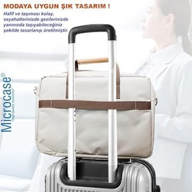 Resim Microcase Huawei MatePad 11.5 S Tablet için Tablet Çantası 2 Bölmeli AL4227 Krem Pembe Mavi 