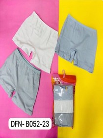Resim Defne Baby %95 Pamuk 3'lü Kız Çocuk Boxer-626 Beyaz 