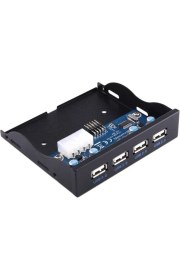 Resim Alfais 4990 3.5 Inç 4 Port USB 9 Pin Dahili Floppy Disket Ön Panel Yuvası 