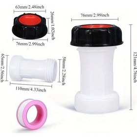 Resim Cordial 1 Adet S60x6 Ibc Varil Uzantı Bağlantısı - Dayanıklı Plastik Toz Boşaltma Tüpü Kırmızı Kapaklı 